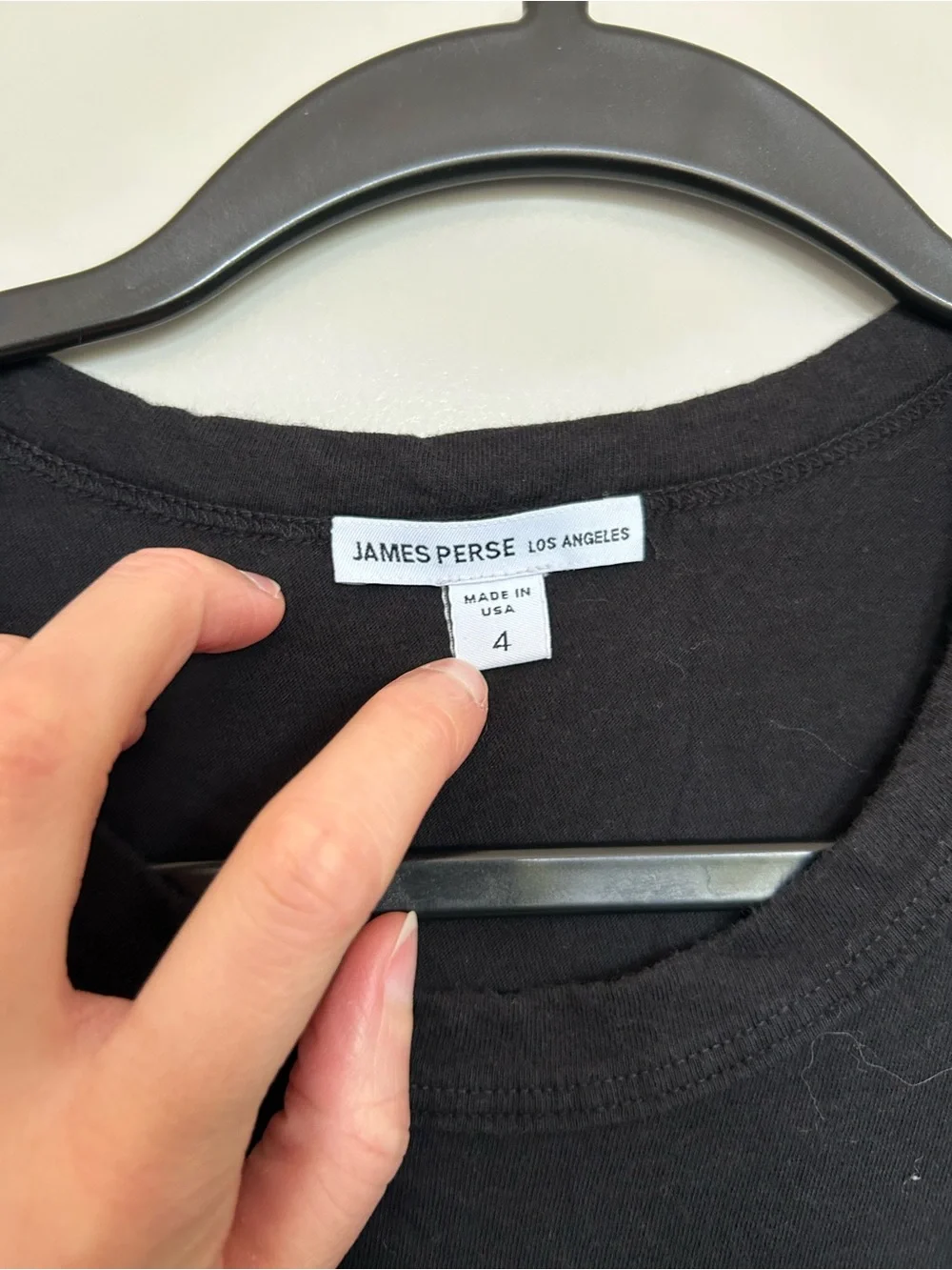 James Perse Black Short Sleeve Crew Tee